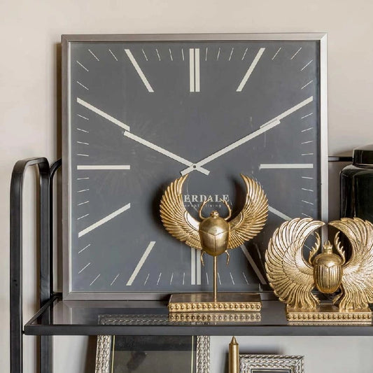 Wandklok Milena Grijs - 60 cm Grote Design Klok voor aan de Muur