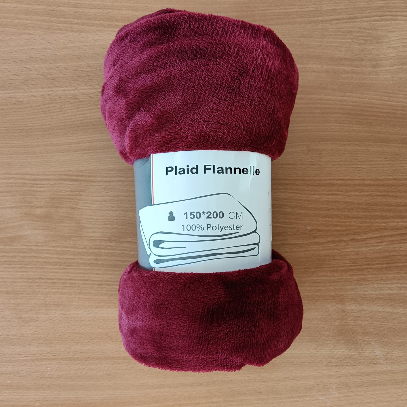 Plaid Flanelle | Donkerrood | 150x200cm