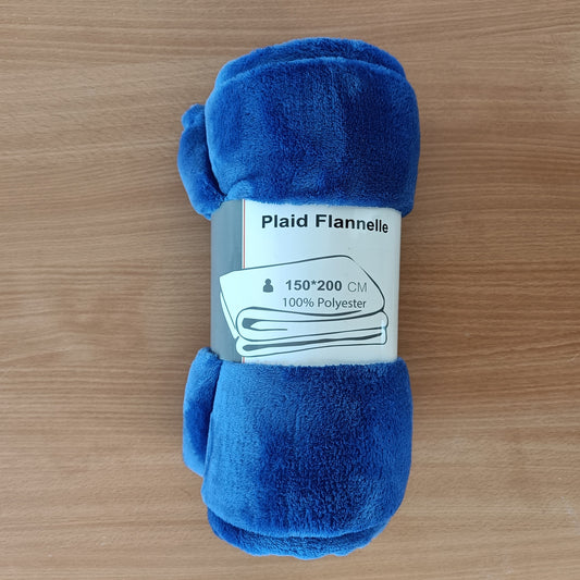 Plaid Flanelle | Blauw | 150x200cm