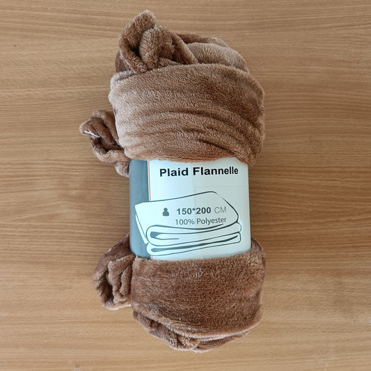 Plaid Flanelle | Bruin | 150x200cm