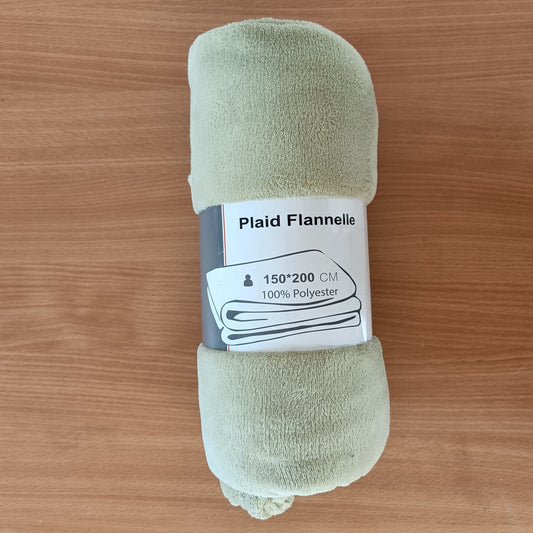 Plaid Flanelle | Lichtgroen | 150x200cm