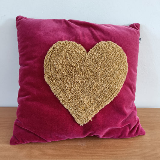Kussen Hart | Roze | 40x40cm